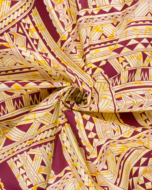 Polynesian fabric AVAE Yellow - Tissushop